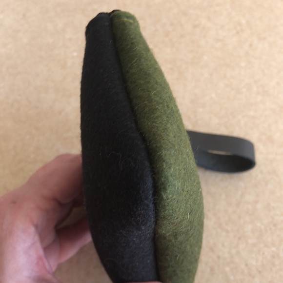 NWT Heidi Taschen merino felt zippered wallet leather handle pouch - Picture 7 of 16